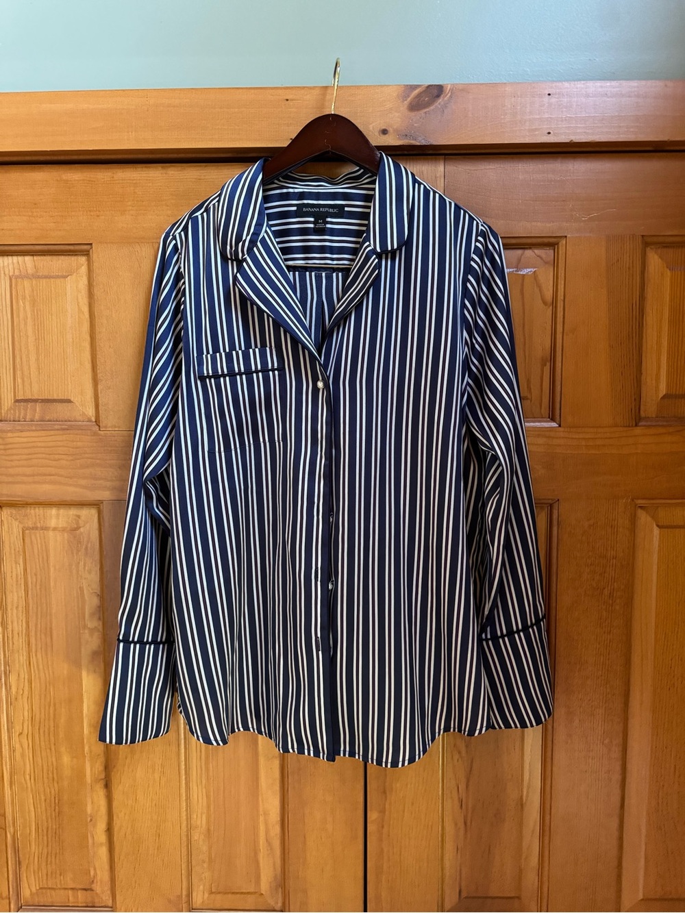 Banana Republic Satin Button-Up Shirt